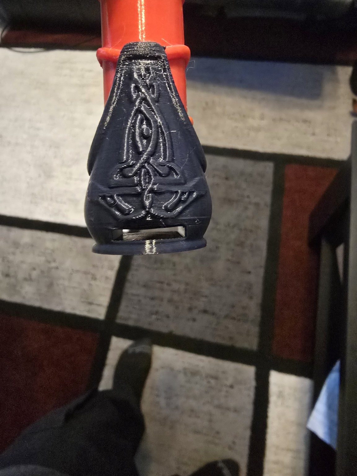 Detailed 3D printed handle accent